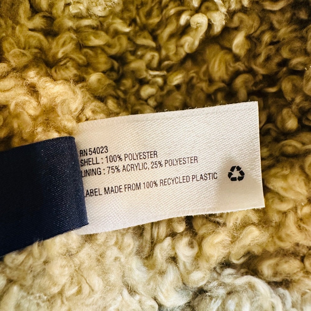 GAP Kids Trapper Hat Winter Fleece Lined Navy Blue Gray Pom Pom Ear Flaps - Picture 11 of 11